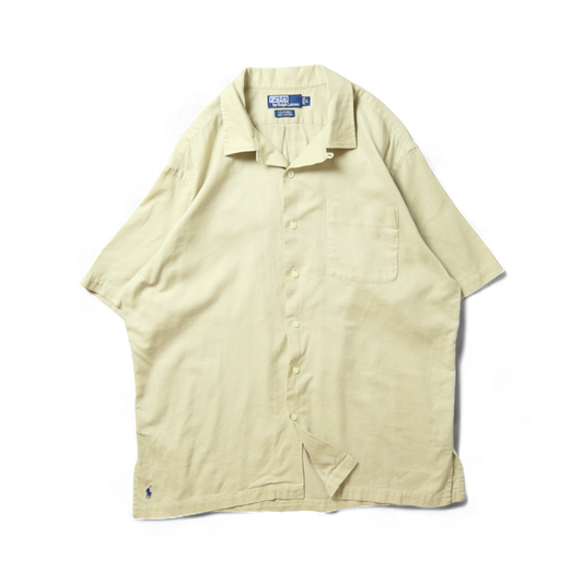 VINTAGE 90s L H/S Open Collar Shirt "CALDWELL" -RalphLauren-