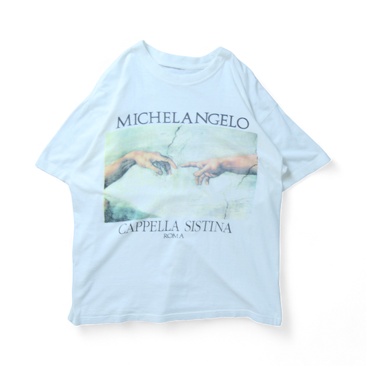 USED M-L Art Tee "Creation of Adam" -Michelangelo-