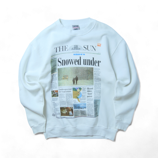 VINTAGE 90s L-XL Newspaper Sweat