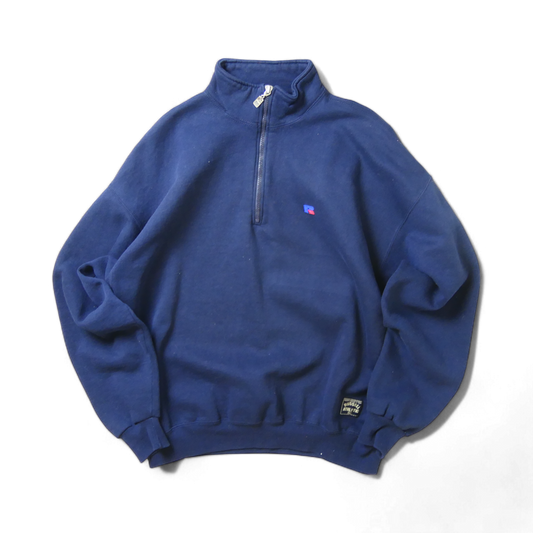 VINTAGE 90s XL Halfzip Sweat Shirt -Russell Athletic-