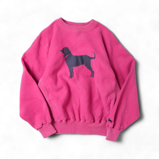 VINTAGE 90s S Dog Print Sweat -The Black Dog-