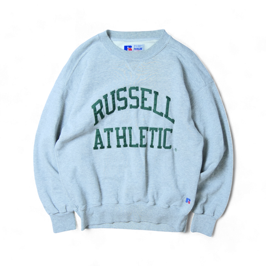 VINTAGE 90s M-L Collage Logo Sweat -Russell Athletic-