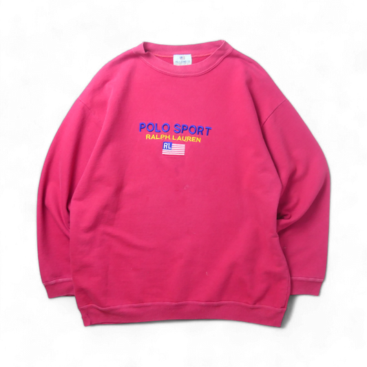 VINTAGE 90s L Logo Sweat -POLO SPORT-