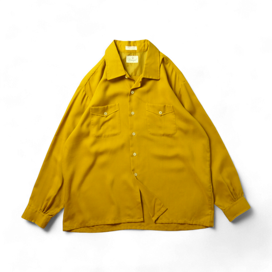 VINTAGE 50-60s XL Rayon shirt -Donegal-