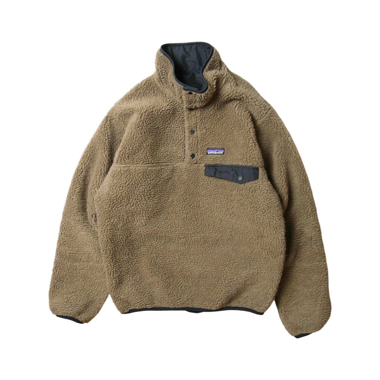 VINTAGE 00s S Halfsnap Nylon/Fleece Reversible Jacket "GLISSADE" -Patagonia-