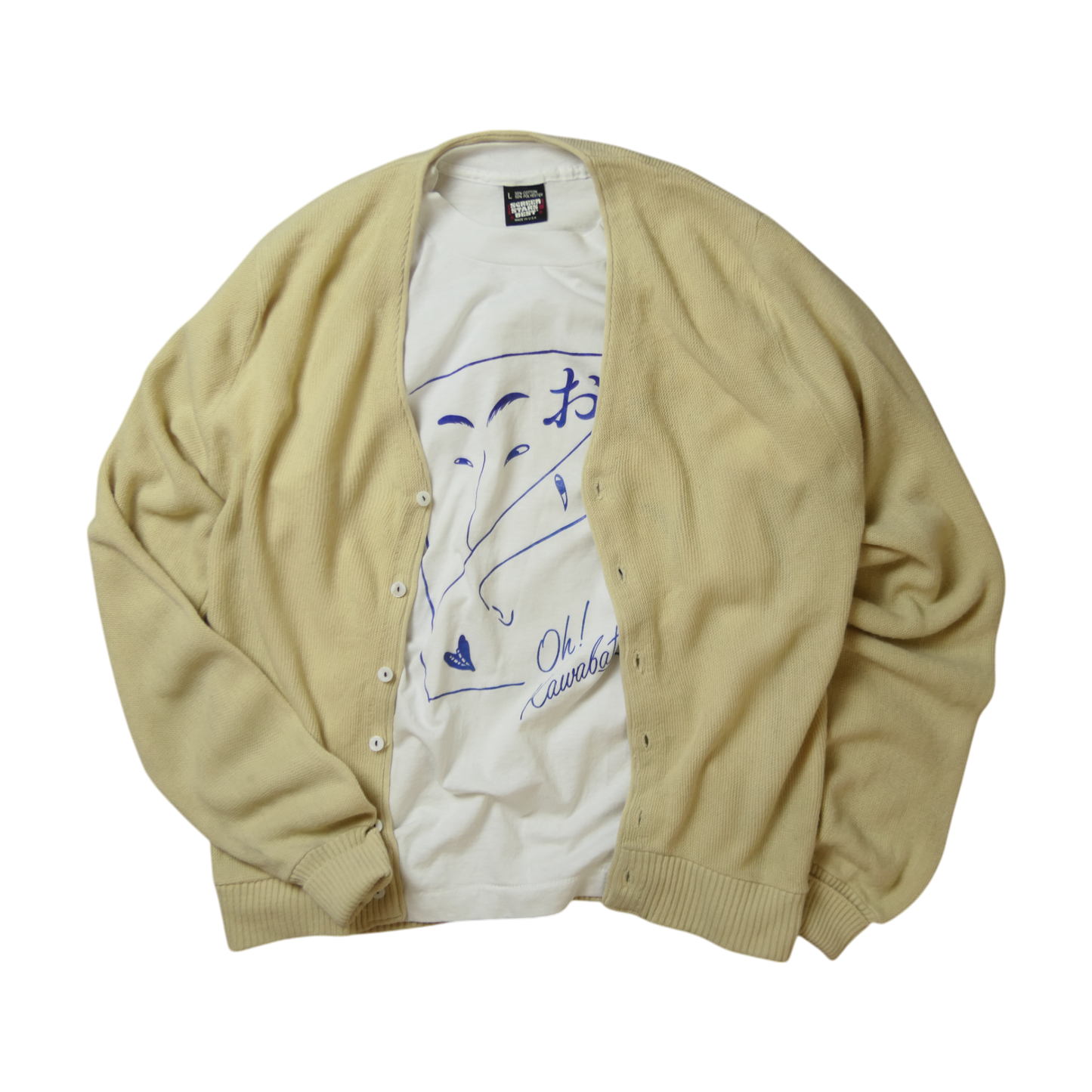 70s L Aclyric? Knit Cardigan -MONTGOMERY WARD-