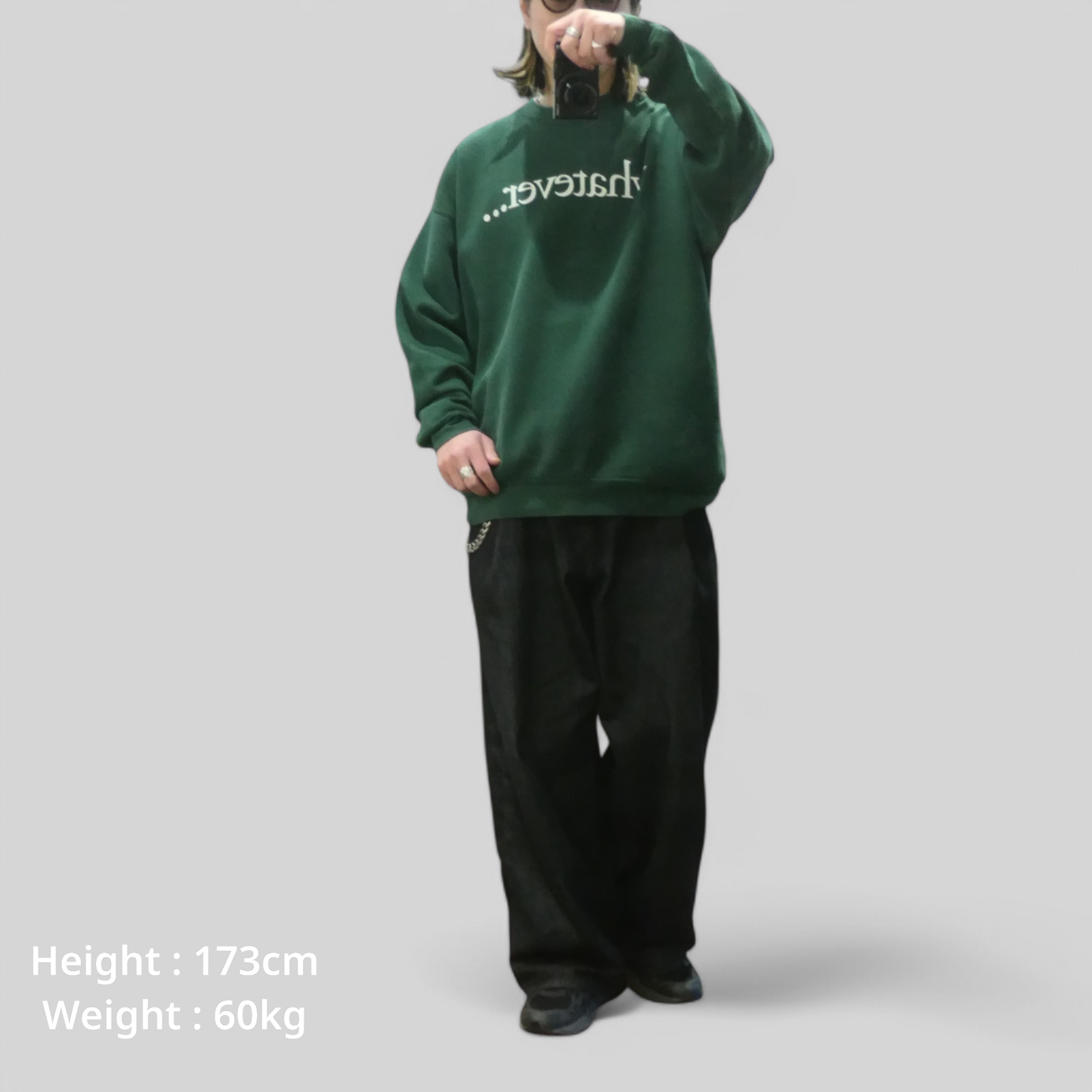 90s XL Message Sweatshirt "whatever..."
