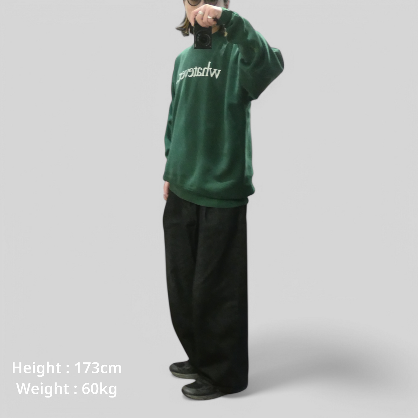 90s XL Message Sweatshirt "whatever..."