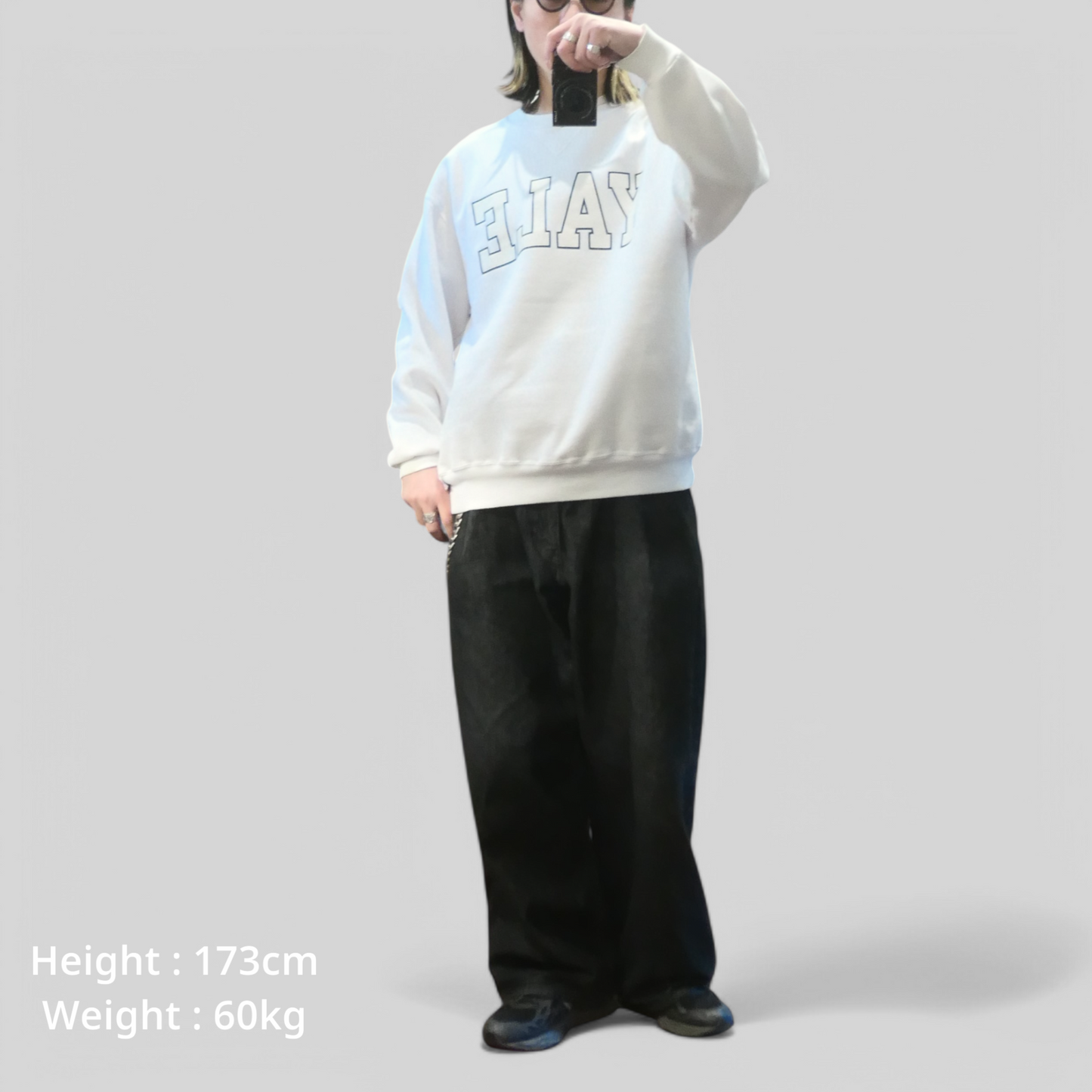 90s Collage Sweat "YALE" -Russell Athletic-