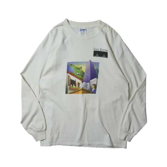 90s~00s L/S Promotion Tee -CISCO SYSTEMS-