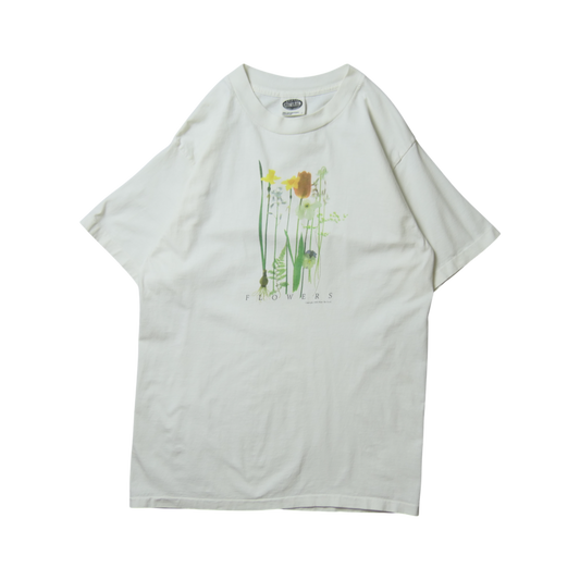 90s Flower Art Tee -Planet The Earth-