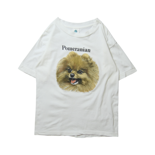 90s Dog Tee "Pomeranian" -TELETREND COLS-