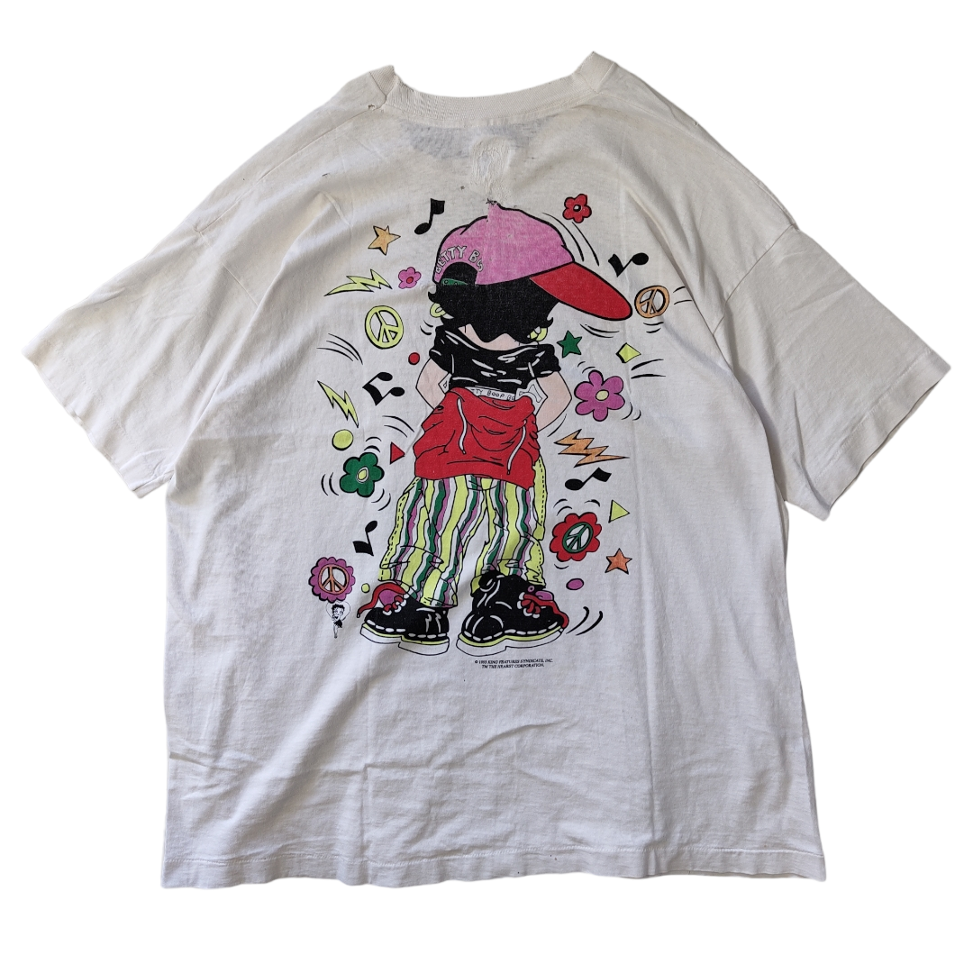 90s vintage ベティ　キャラクターtシャツ 　デカロゴ　ゆるだぼ