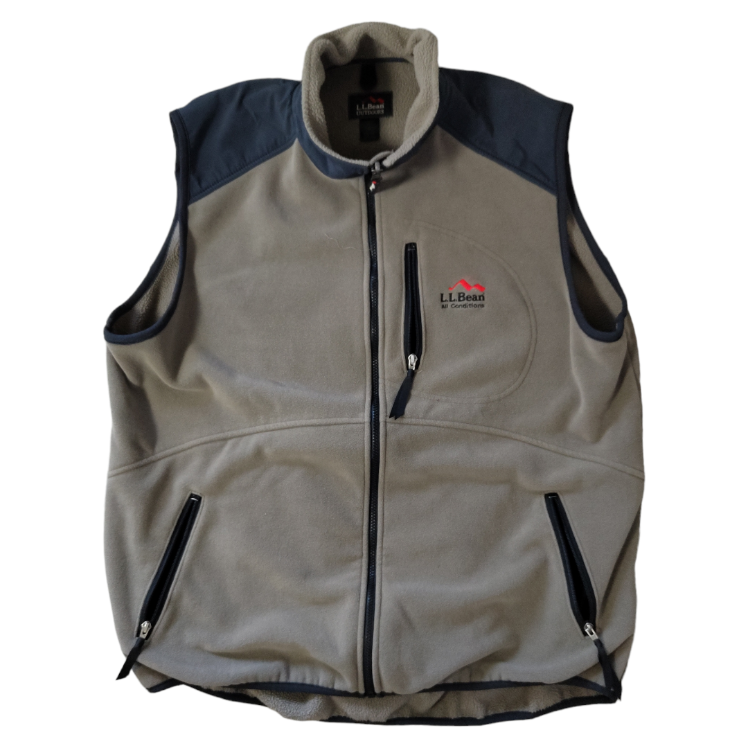 VINTAGE 90s XL Fleece vest -L.L.Bean-