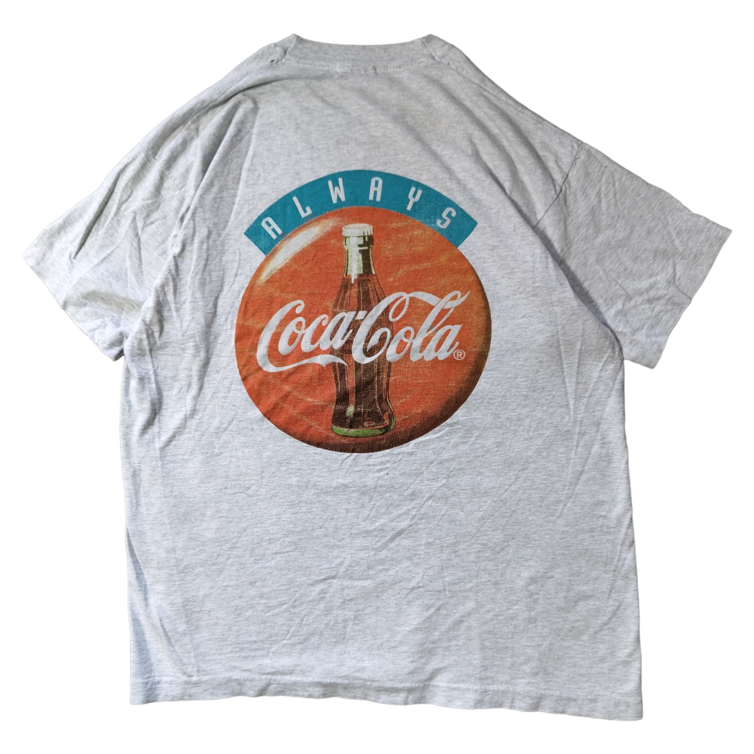 VINTAGE 90s XL Print T-shirt -CocaCola-