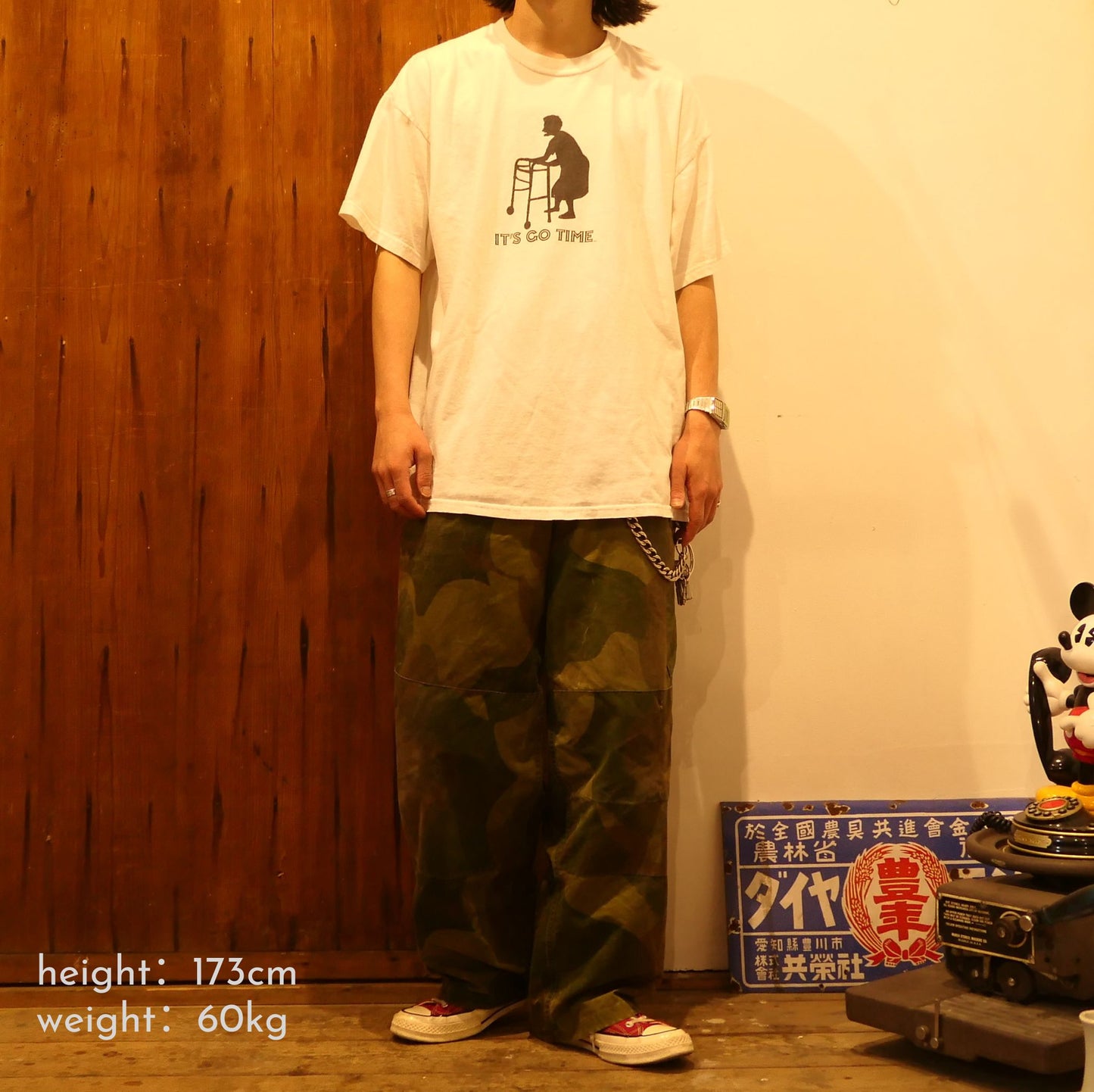 USED XL Message Tee -IT'S GO TIME-