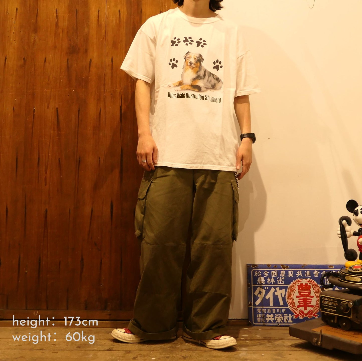 VINTAGE 90-00s XL Dog Tee -Australian Shpherd-