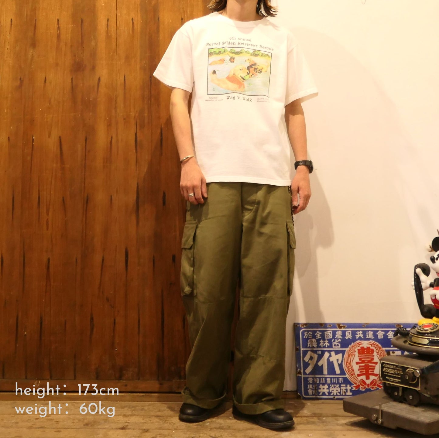 VINTAGE 00s M Promotion Tee -Norcal Golden Retriever Rescue-