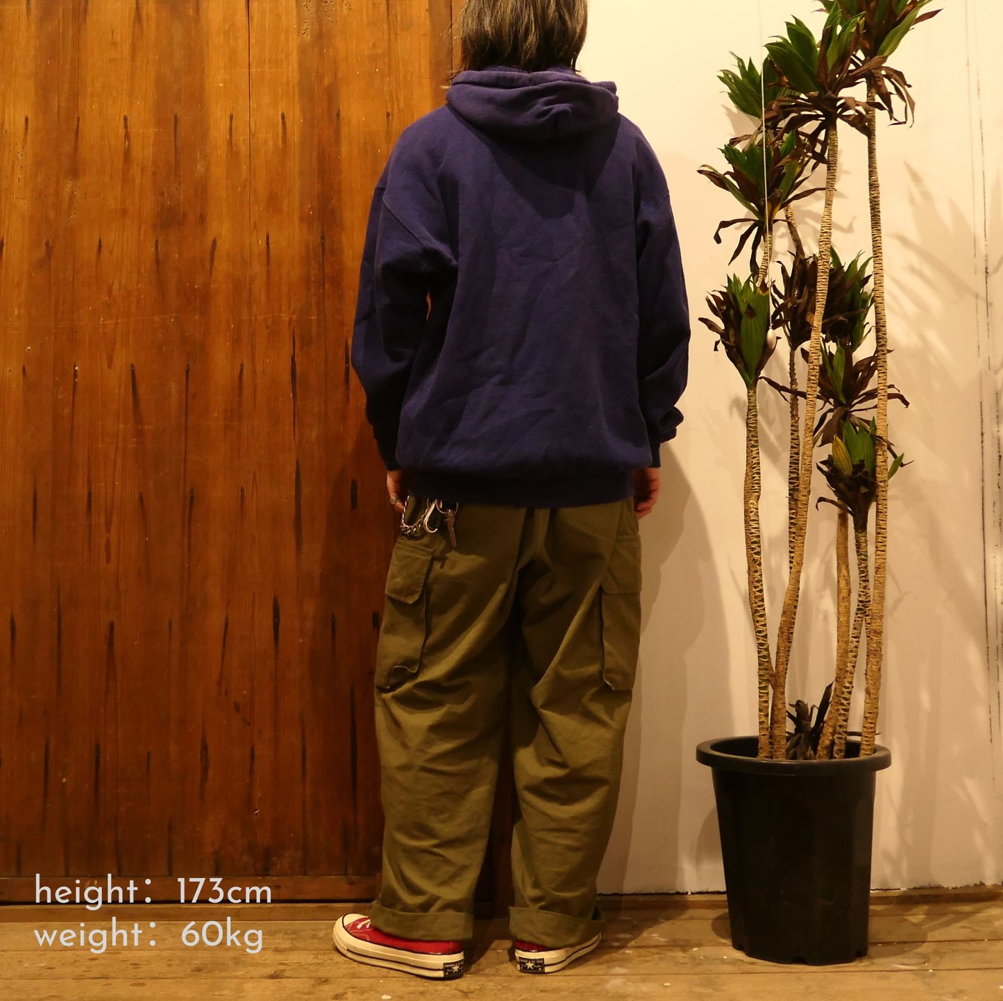 VINTAGE 80s XL Henry Neck Hoodie -L.L.Bean × Russell Athletic-