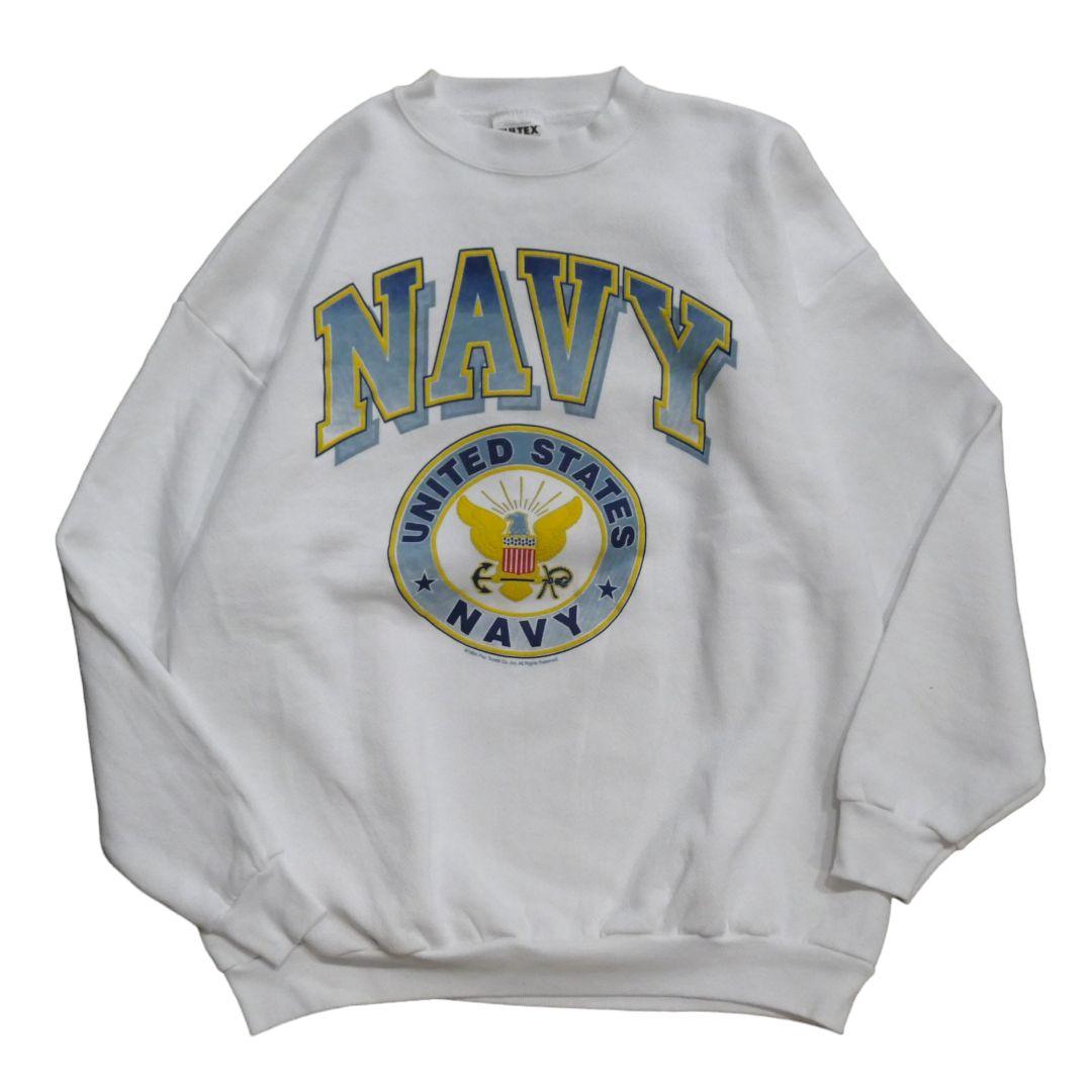 VINTAGE 90s XL Militaly sweat -U.S.NAVY-