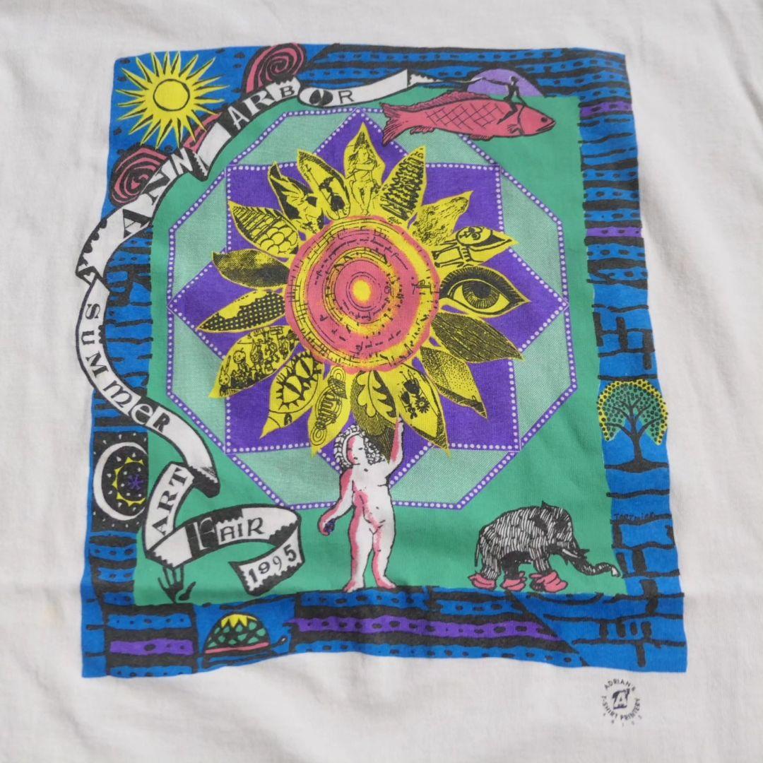 VINTAGE 90s L-XL Art Tee -Summer Art Fair 1995-