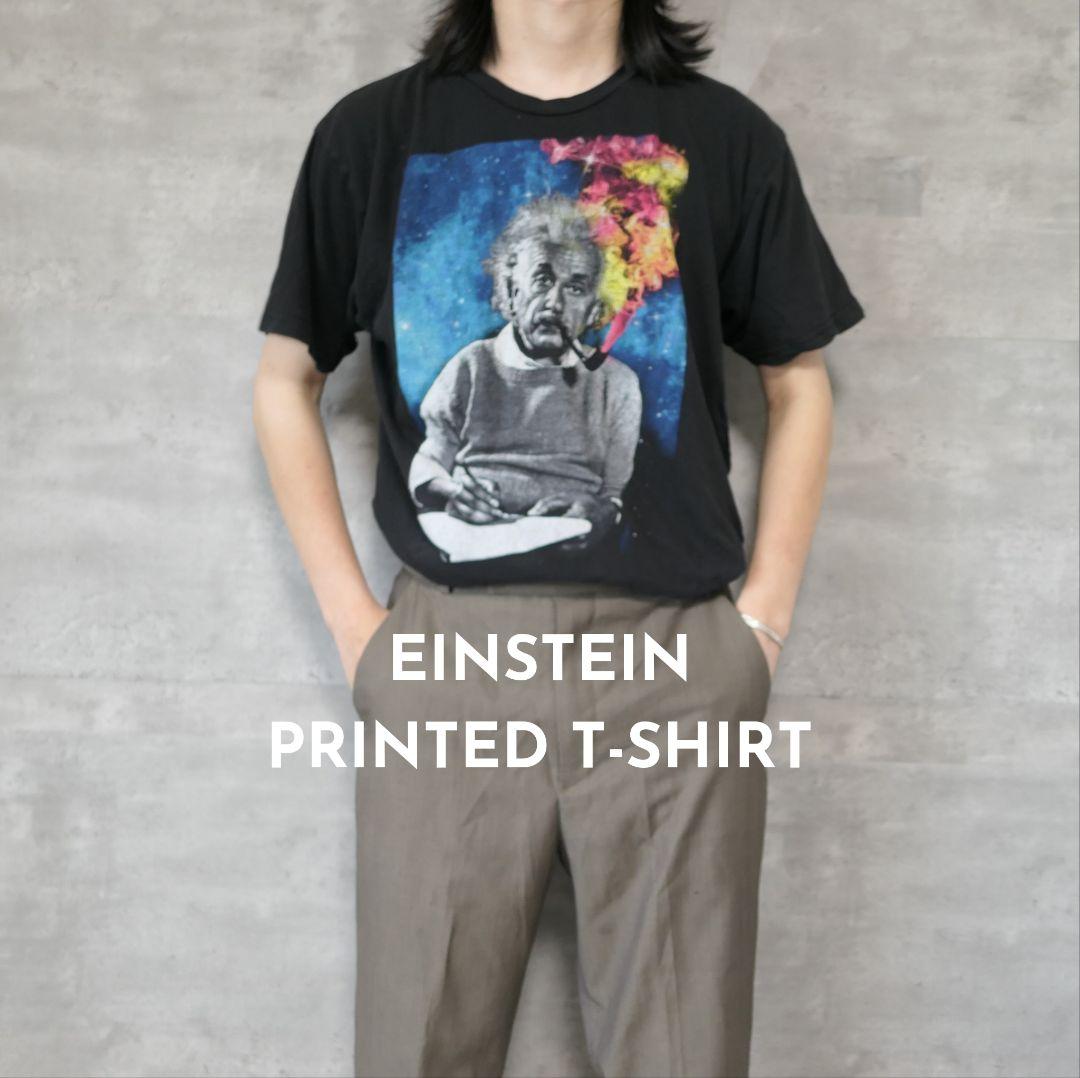 USED L Printed T-shirt -Einstein-