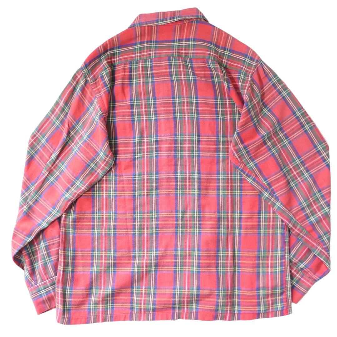 VINTAGE 60s M Check shirt -L.L.Bean-