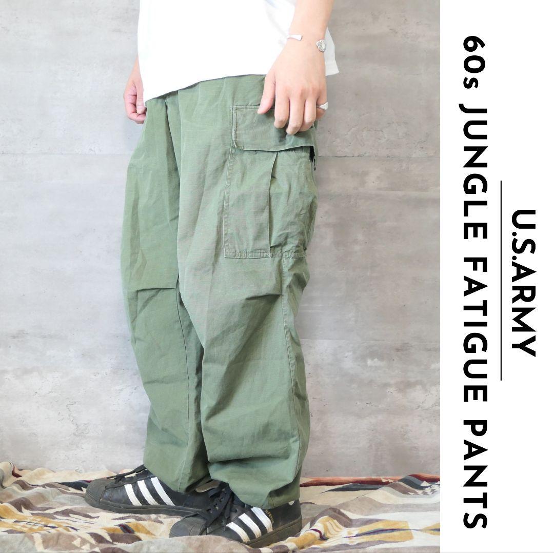 VINTAGE 60s REGULAR-MEDIUM Jungle fatigue pants -U.S.ARMY-