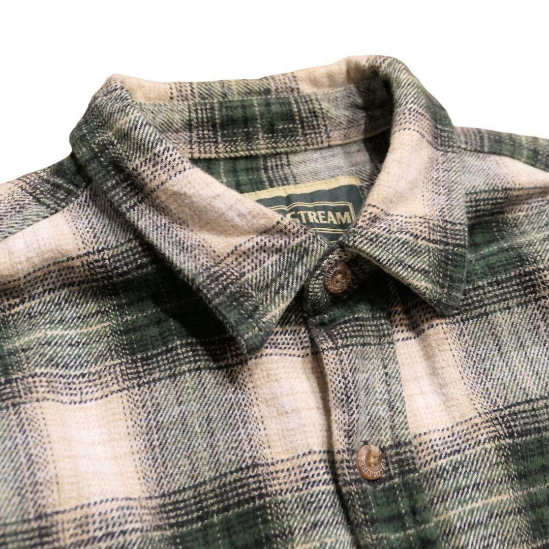 USED XL Heavy flannel shirt "Ombre Check" -FIELD & STREAM-