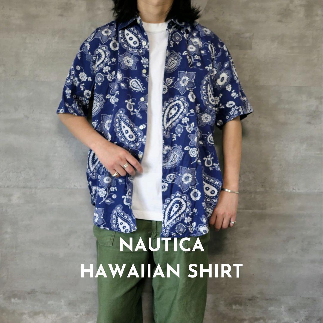 USED M Hawaiian shirt -NAUTICA-