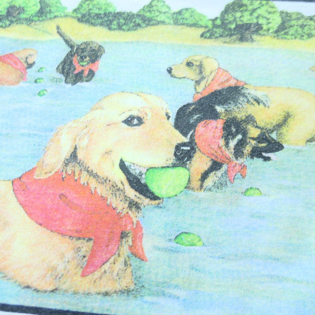 VINTAGE 00s M Promotion Tee -Norcal Golden Retriever Rescue-