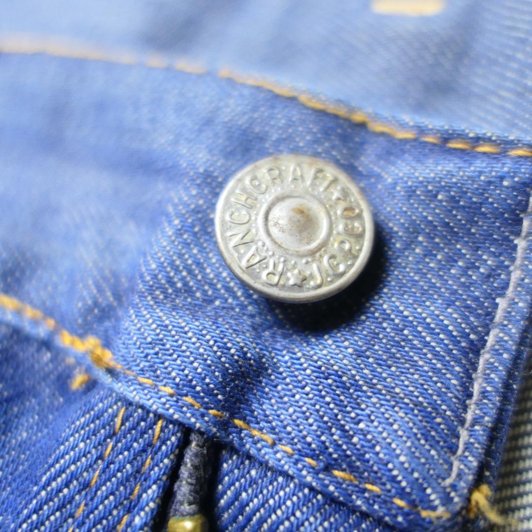 VINTAGE 60s 33×27.5inch 5Pocket Denim Pants -Penny's RANCHCRAFT-