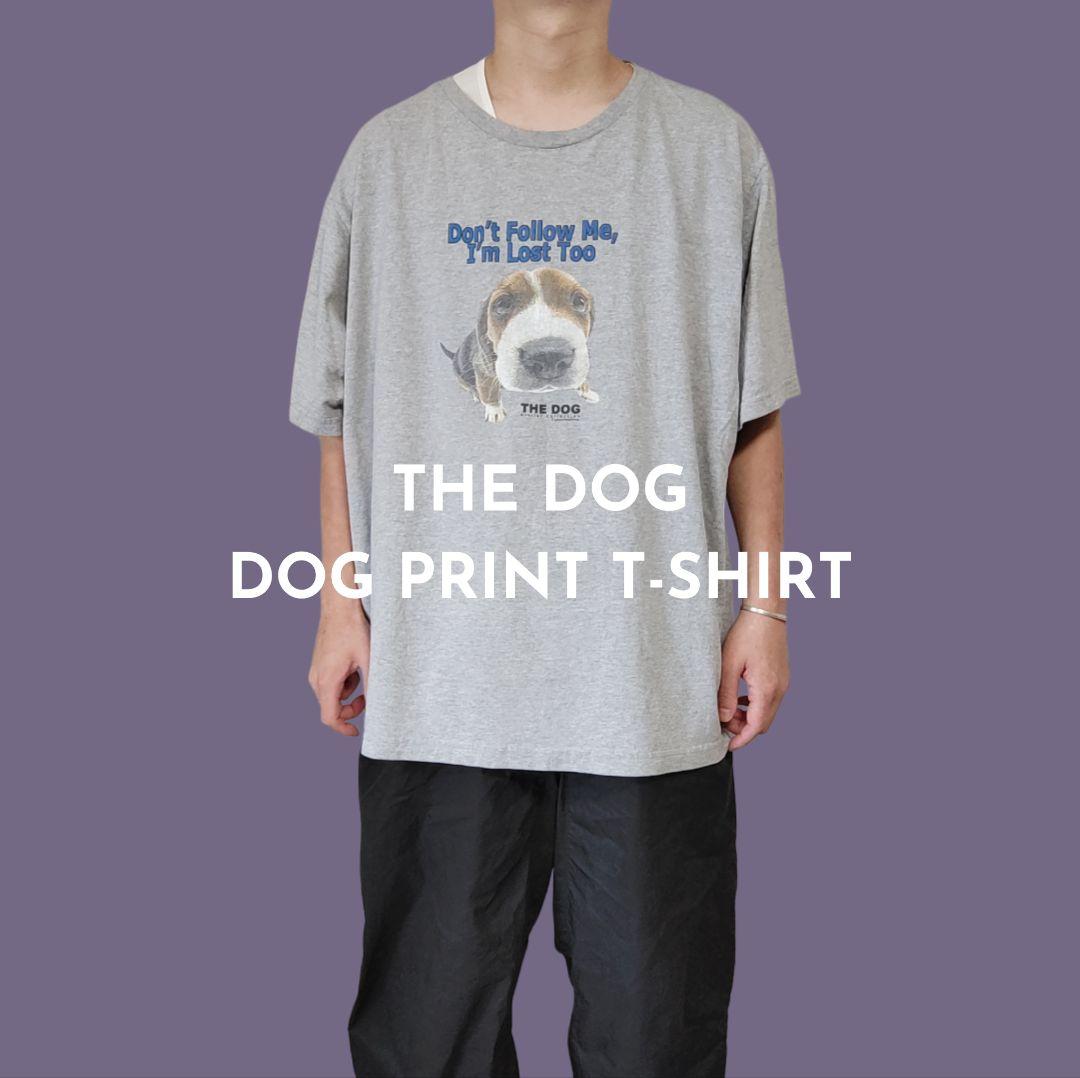 USED XL Dog printed T-shirt -THE DOG-