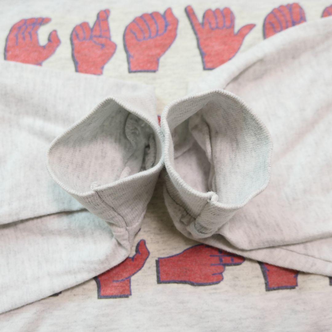 VINTAGE 90s L L/S Sign Language Tee -Crayton Middle School-