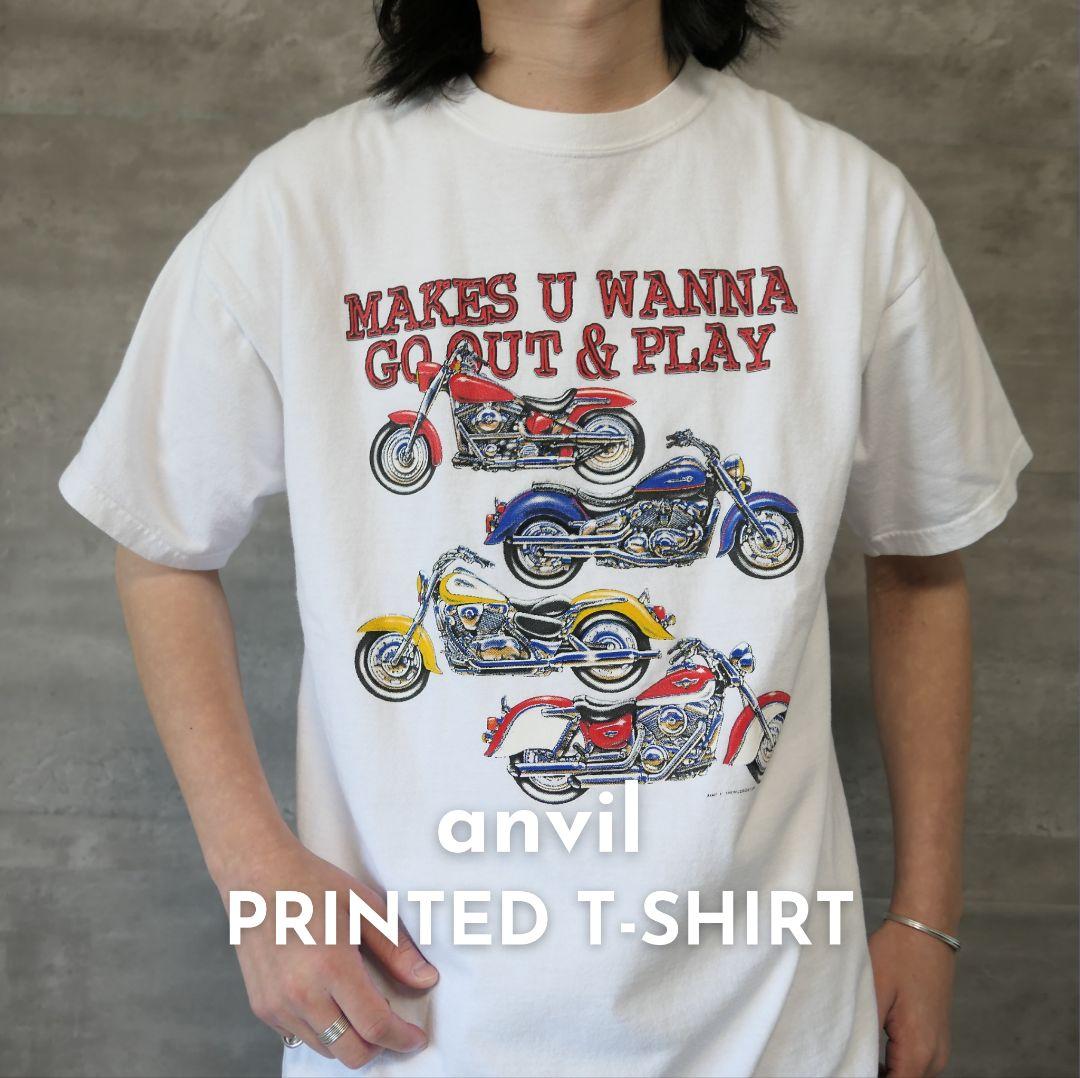 USED L Printed T-shirt -anvil-