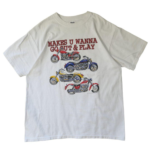 USED L Printed T-shirt -anvil-