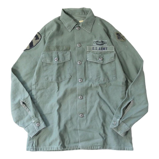 VINTAGE 70s M OG-107 Utility shirt -U.S.ARMY-