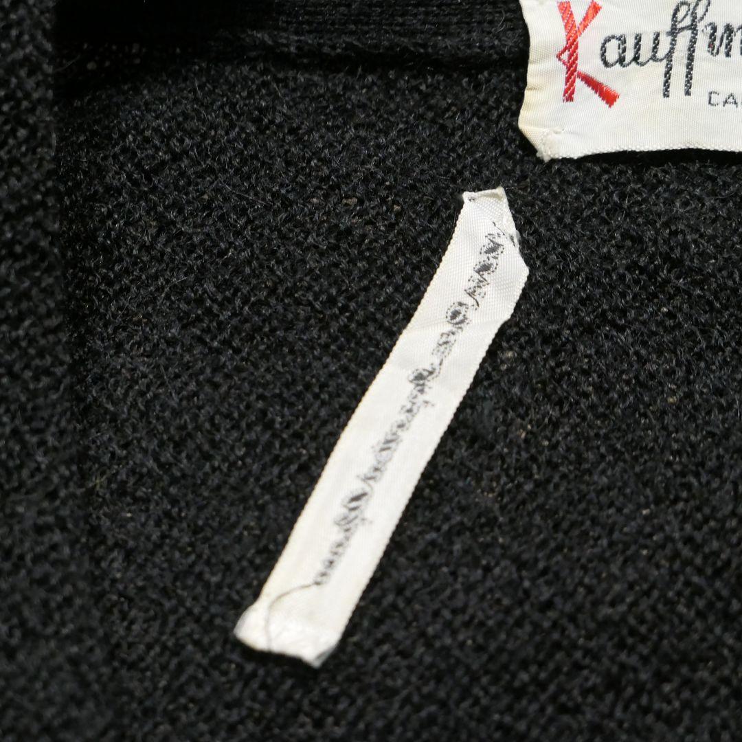 VINTAGE 60-70s M-L Alpaca 100% Knit Cardigan -Kauffman's California-