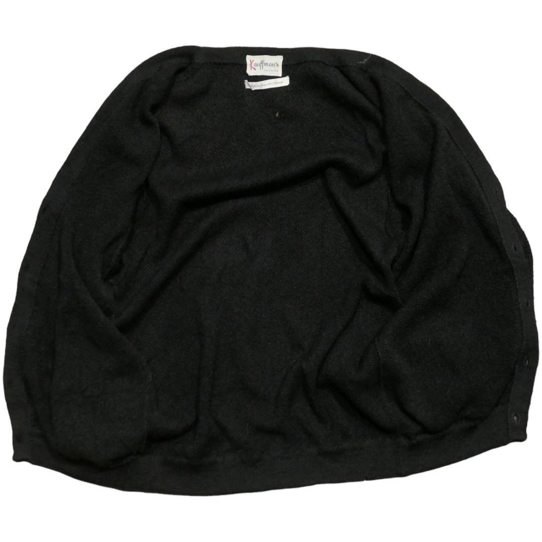 VINTAGE 60-70s M-L Alpaca 100% Knit Cardigan -Kauffman's California-