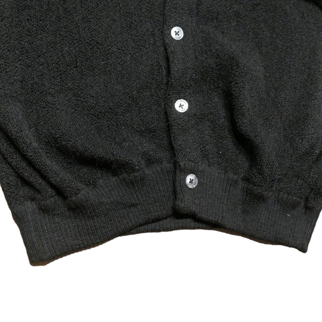 VINTAGE 60-70s M-L Alpaca 100% Knit Cardigan -Kauffman's California-