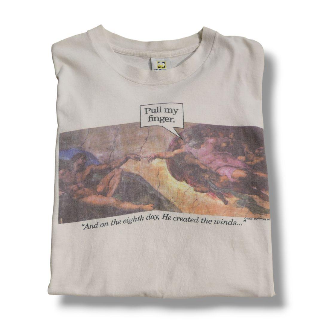 VINTAGE 90s L Art Tee -Michelangelo-