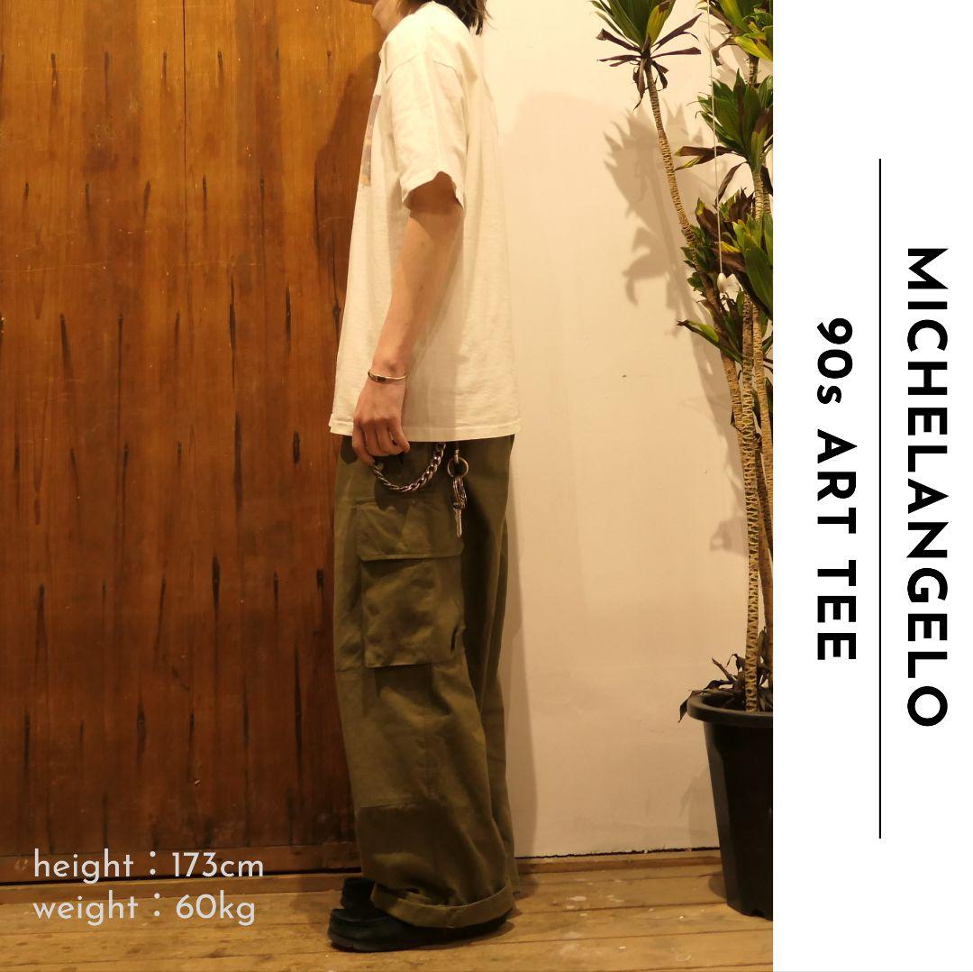 VINTAGE 90s L Art Tee -Michelangelo-