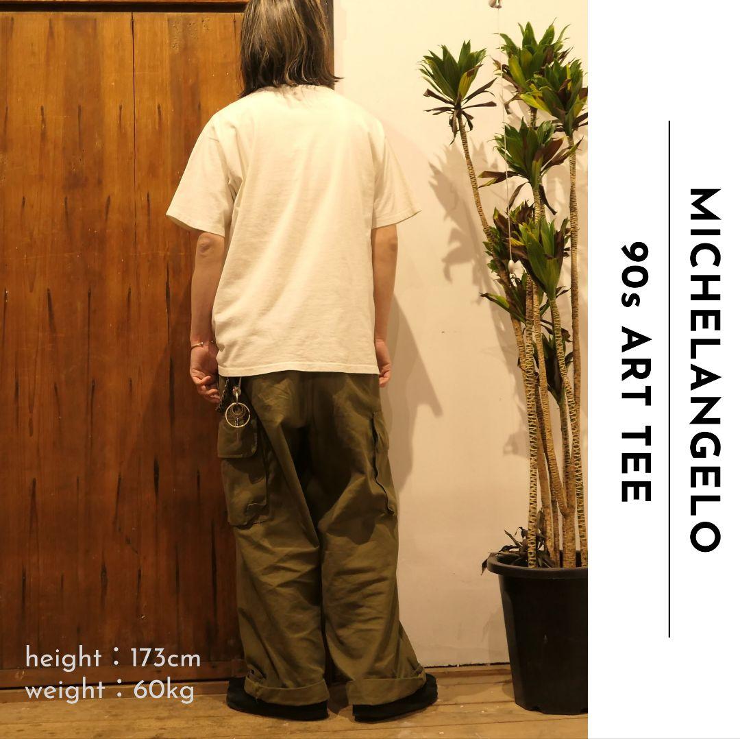 VINTAGE 90s L Art Tee -Michelangelo-