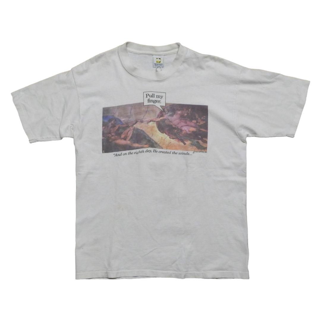 VINTAGE 90s L Art Tee -Michelangelo-