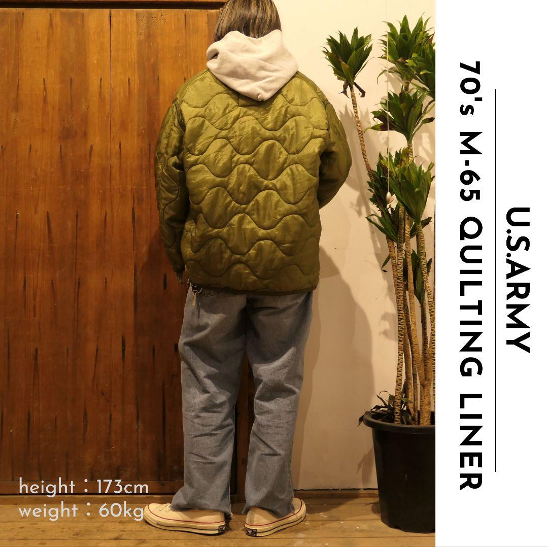 VINTAGE 70s L M-65 Quilting Liner Jacket -U.S.ARMY-