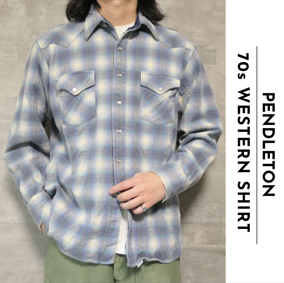 VINTAGE 70s XL Western shirt -PENDLETON-