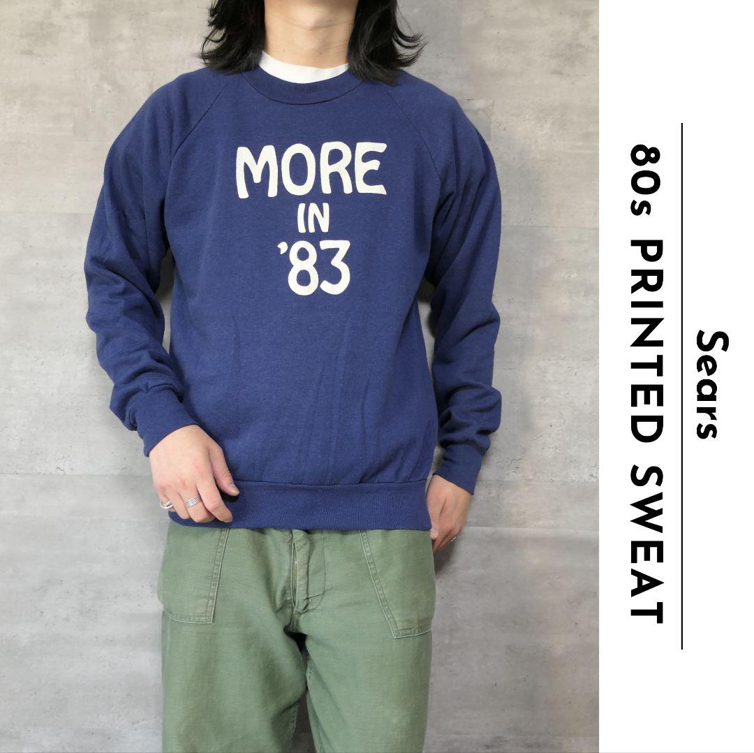 VINTAGE 80s L Printed sweat -Sears-