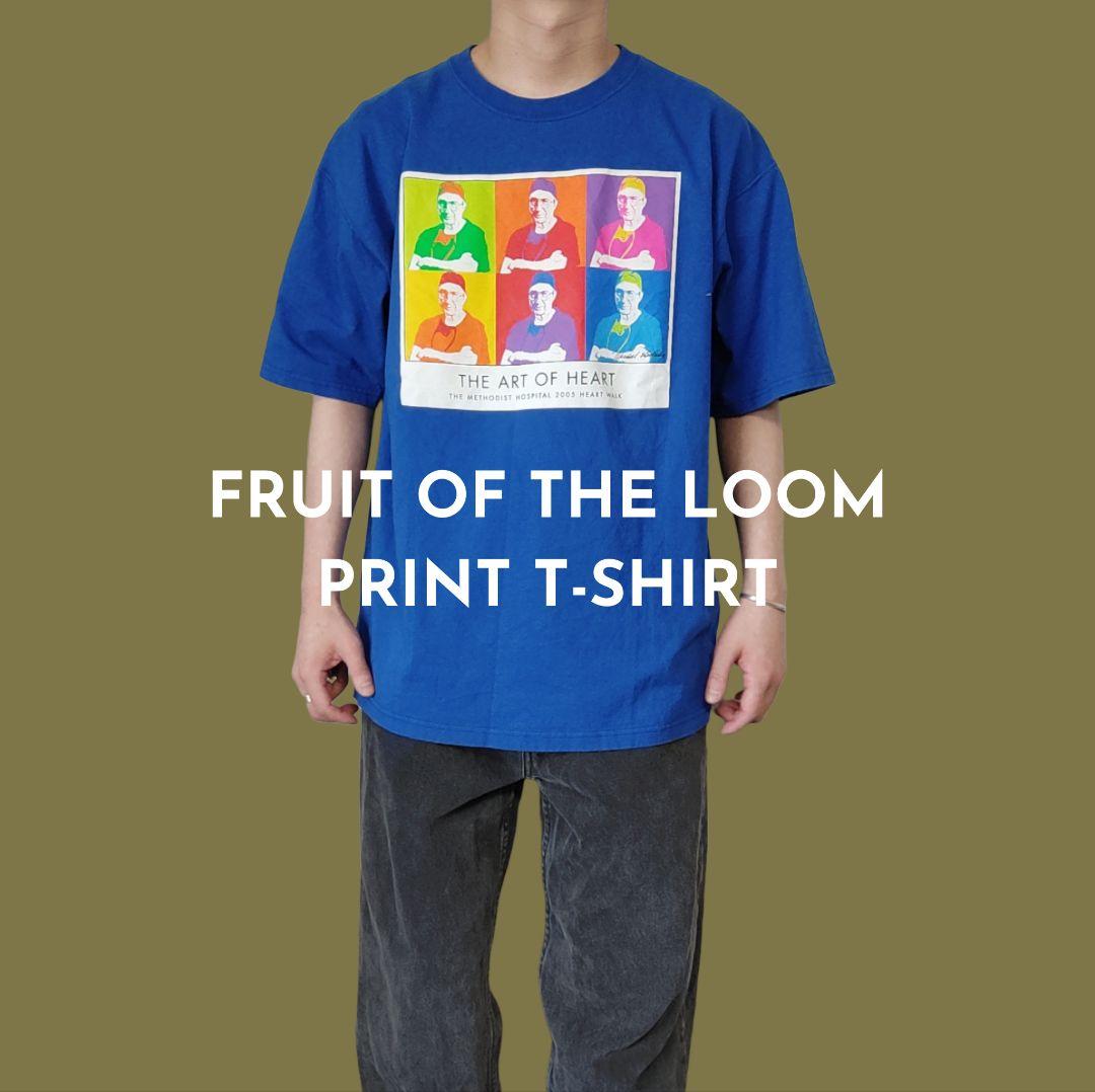 [FRUIT OF THE LOOM] print t-shirt / XL