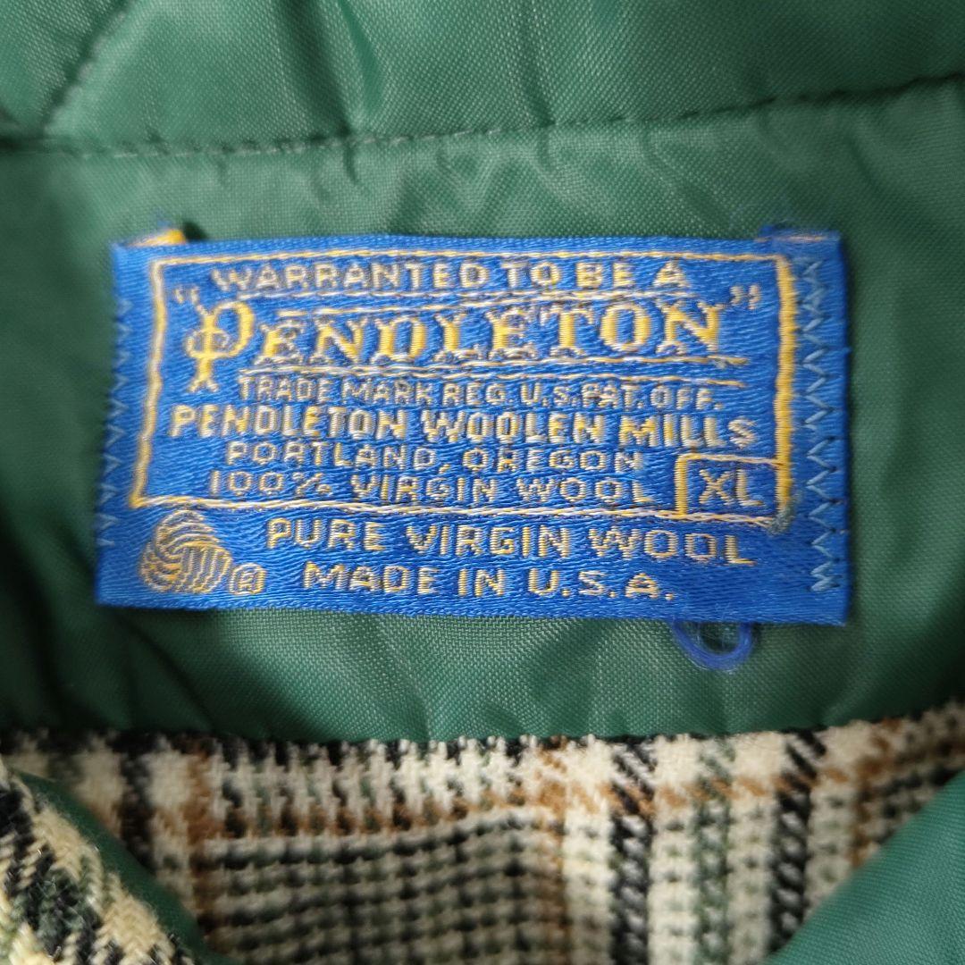 VINTAGE 70s XL Wool check shirt -PENDLETON-