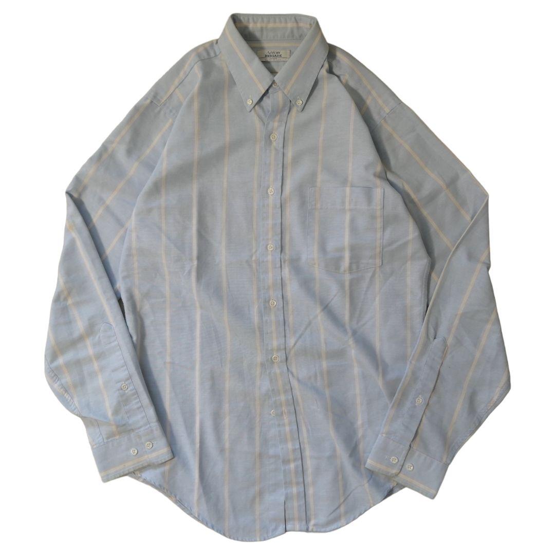 USED 15 1/2 Button down stripe shirt -Arrow-